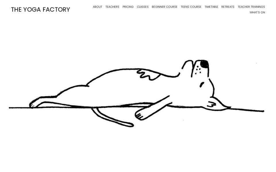 The Yoga Factory website