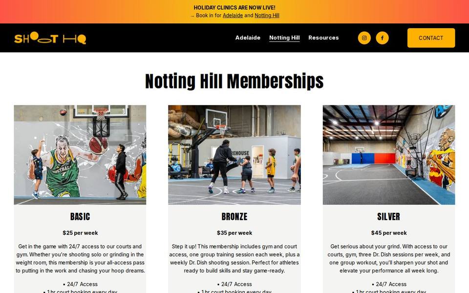 Shoot HQ Notting Hill website
