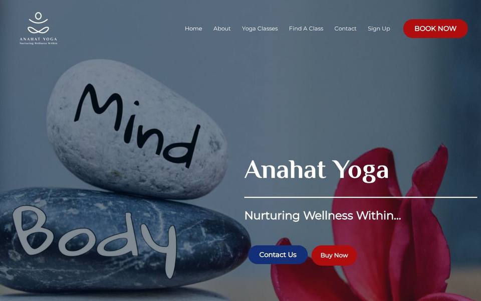 Anahat Yoga Centre Norwest website
