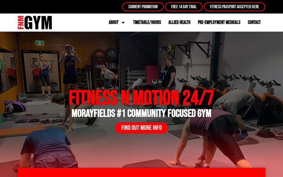 Fitness n Motion Health Centre website