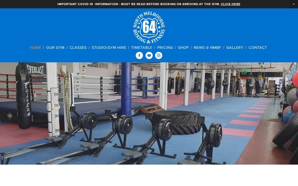 North Melbourne Boxing & Fitness website