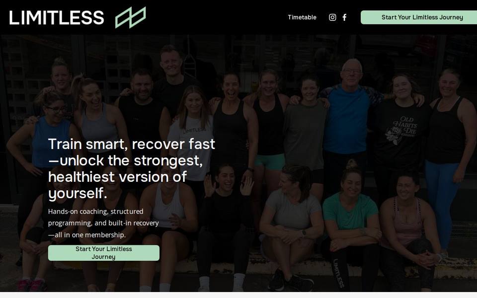 Limitless Strength & Wellness website