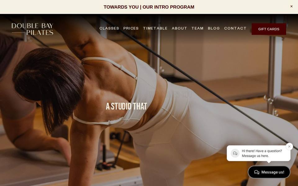 Double Bay Pilates website