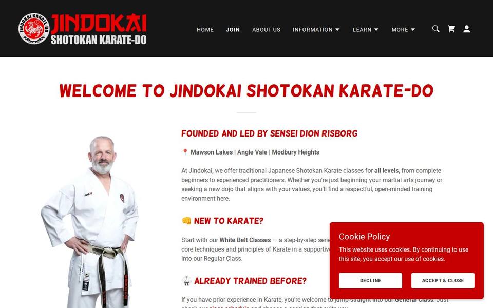 Jindokai Karate-Do website