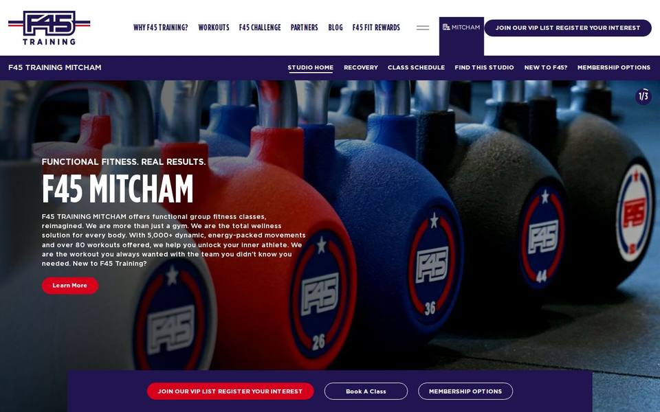 F45 Mitcham website