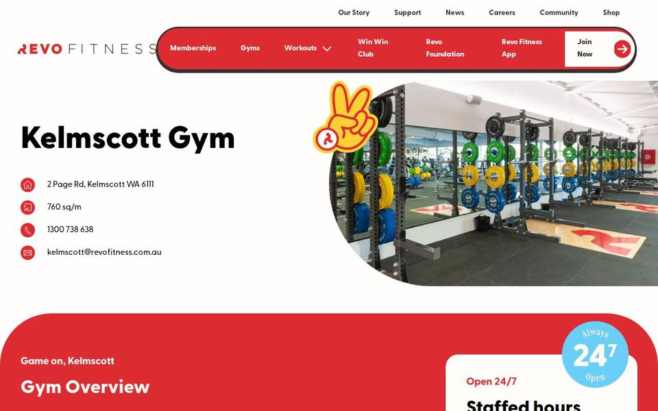 Revo Fitness Kelmscott website