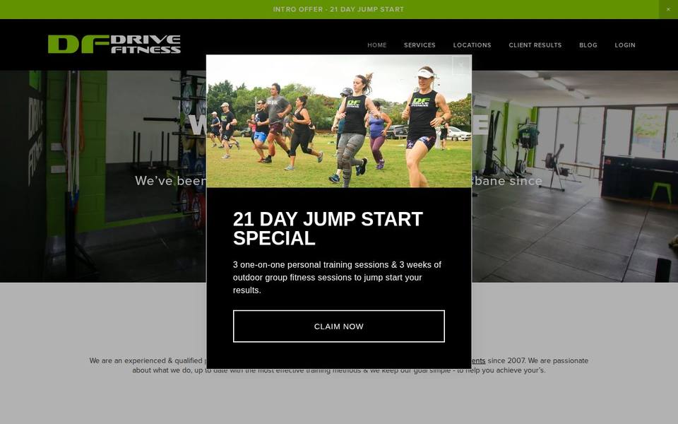 Drive Fitness website