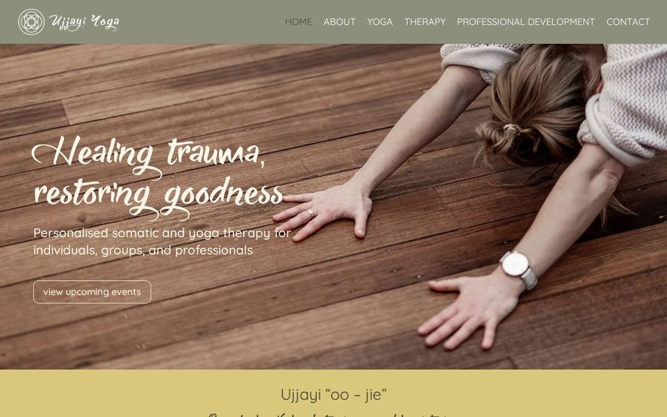 Ujjayi Yoga Tasmania website