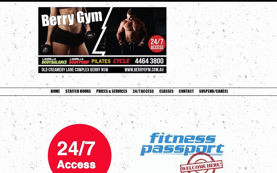 Berry Gym website