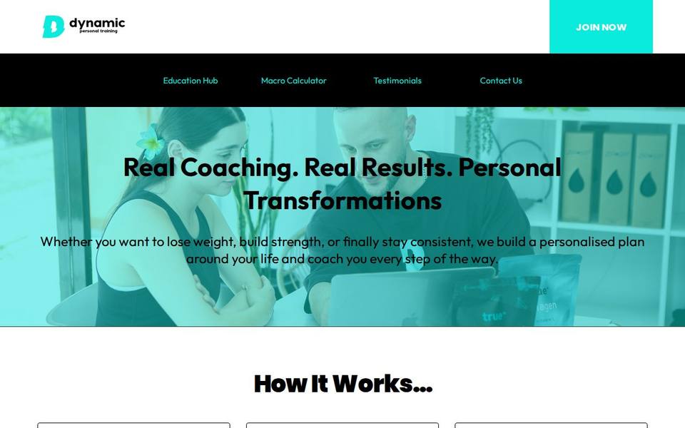 Dynamic Personal Training website