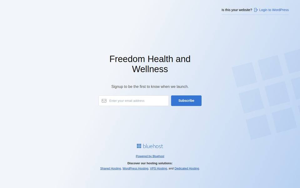Freedom Health and Wellness website