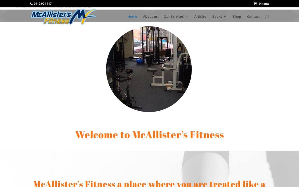 McAllister's Fitness website