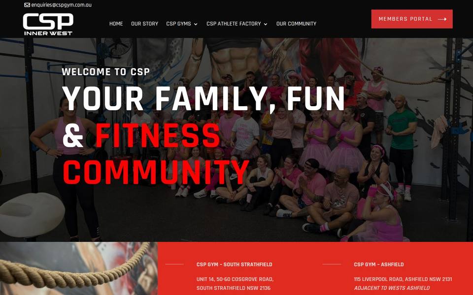 CSP Gym website