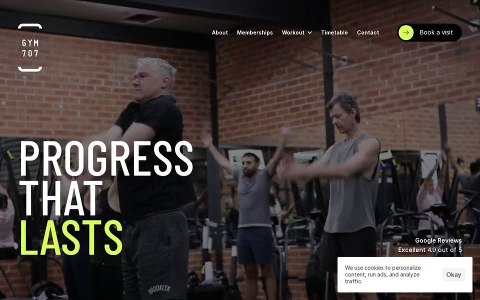 Gym 707 website