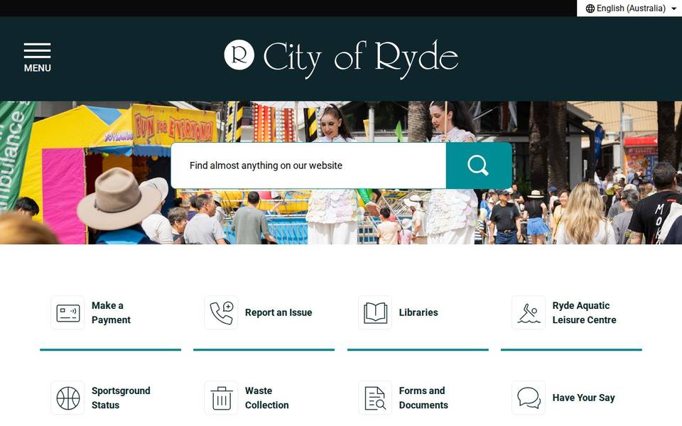 Ryde Aquatic Leisure Centre website