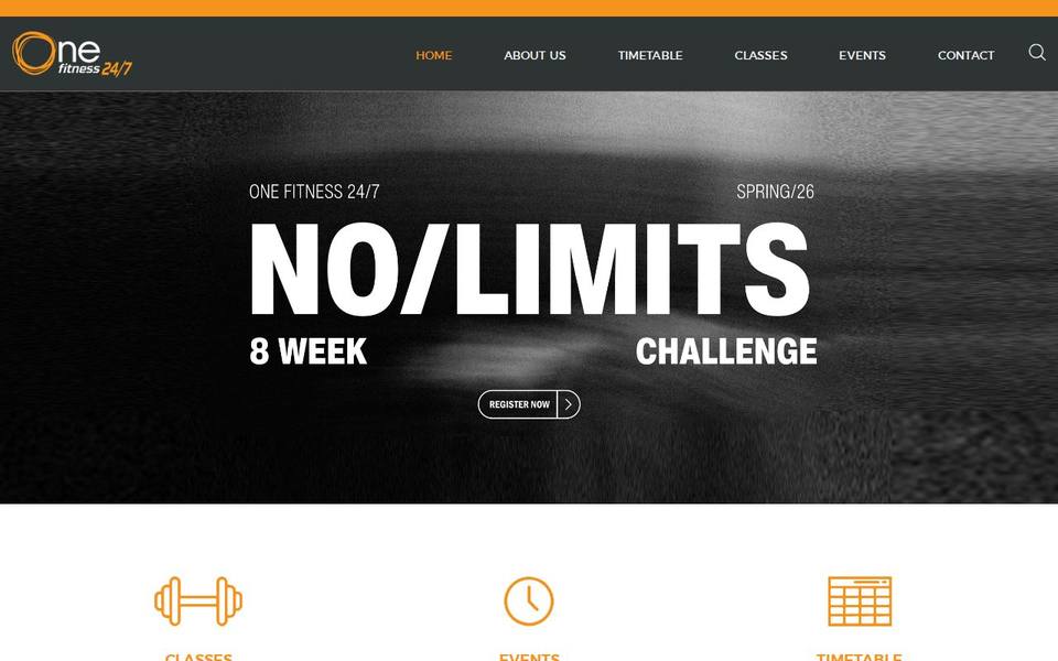 One Fitness website