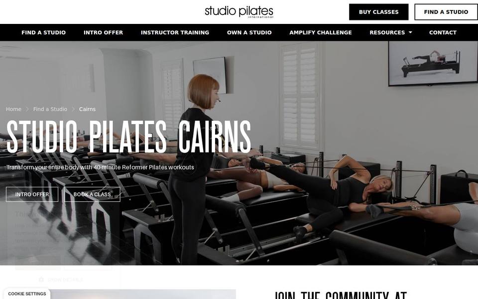 Cairns Pilates Studio website