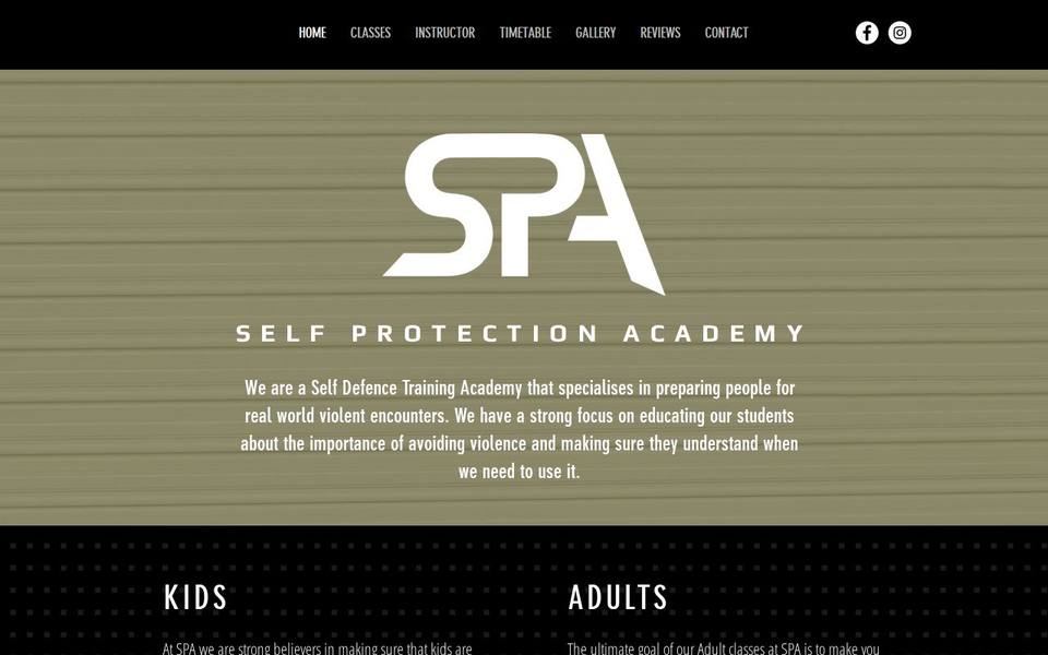 Self Protection Academy website