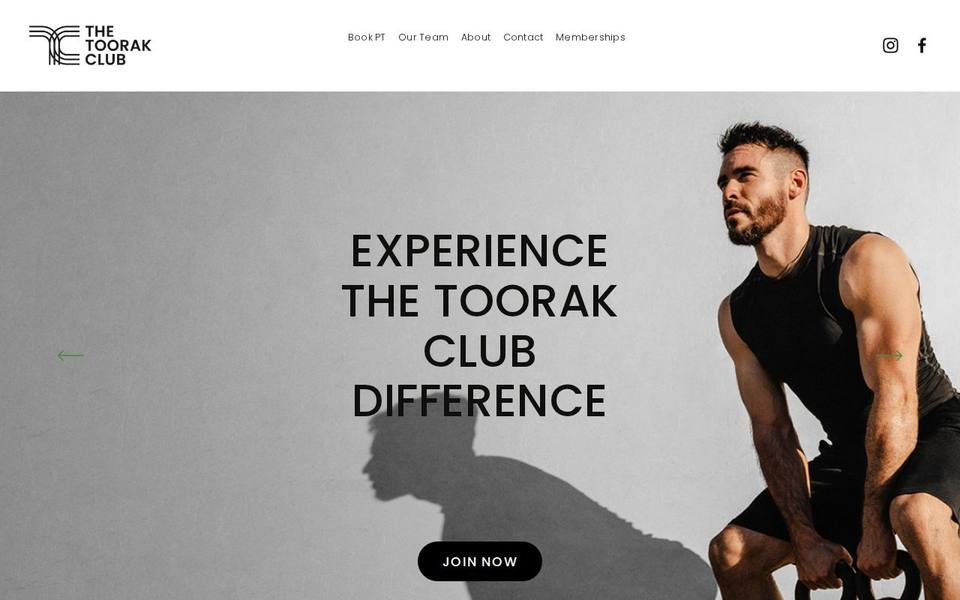 The Toorak Health Club website