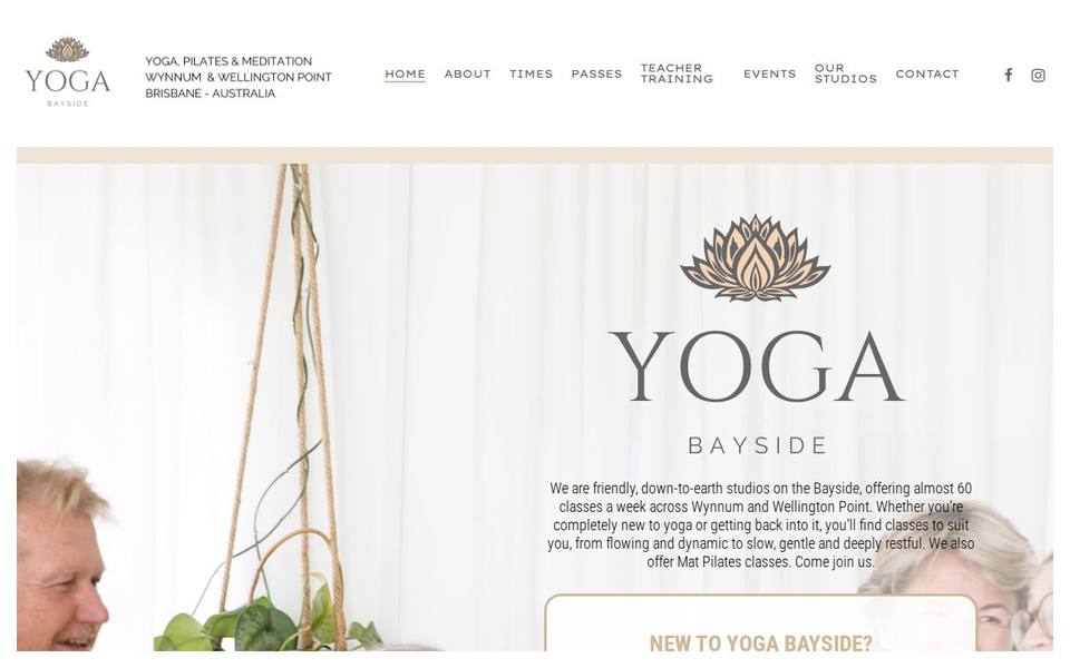 Yoga Bayside website