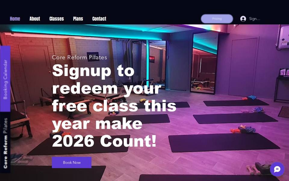 Core Reform Pilates website