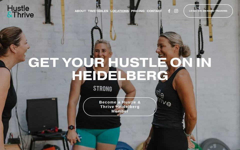 Hustle and Thrive website
