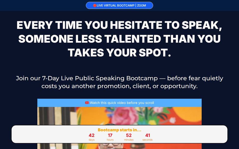 Public Speaking Domination website