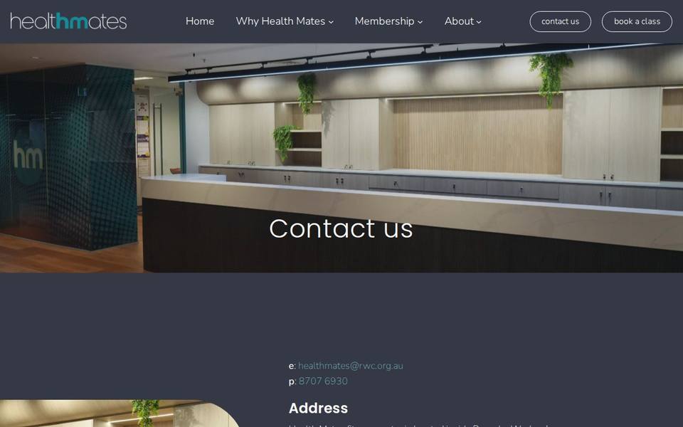 Health Mates Fitness Centre website