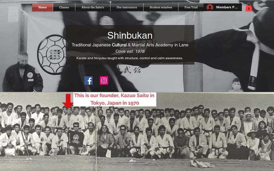 Shinbukan Japanese Martial Arts Academy website