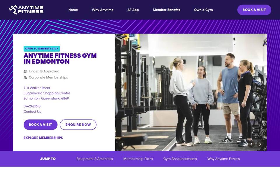 Anytime Fitness Edmonton website