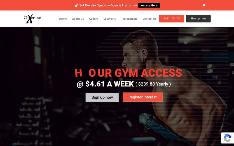 247Xercise Gym website