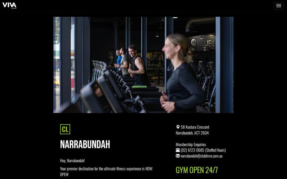 Club Lime Narrabundah website