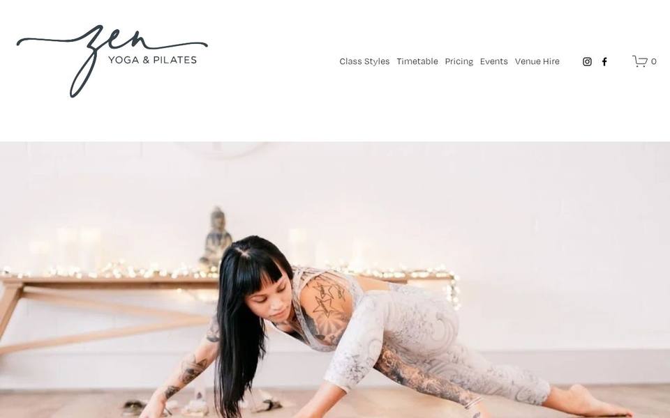 Zen Yoga and Pilates website