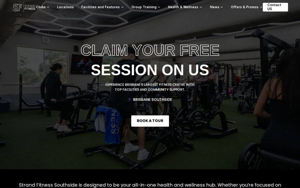 Strand Fitness Southside website