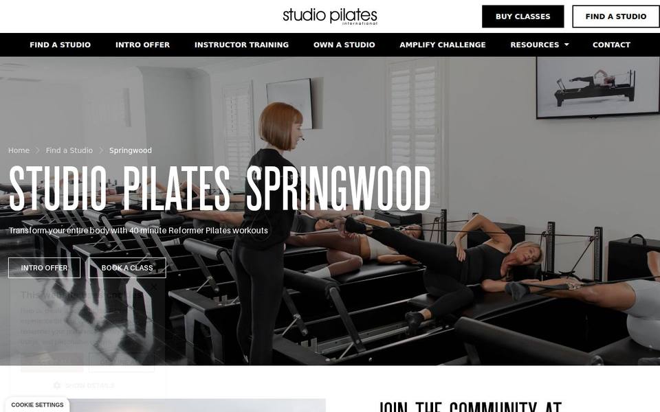 Studio Pilates International website