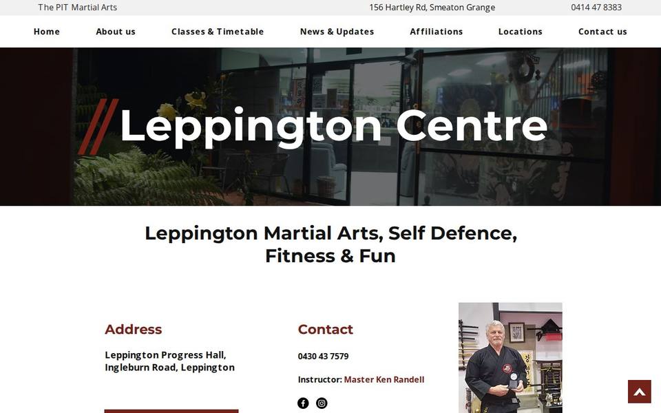 The PIT Martial Arts Leppington website