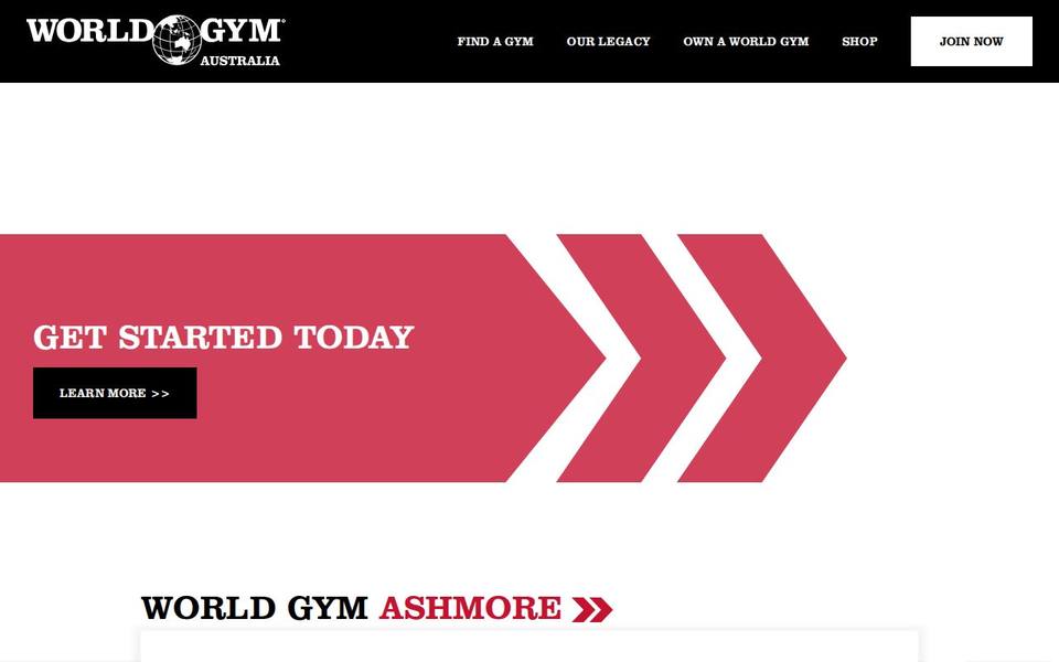 World Gym Ashmore website