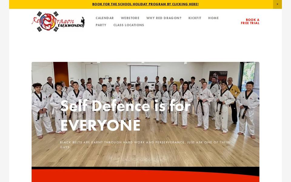 Red Dragon Taekwondo Pty Ltd website