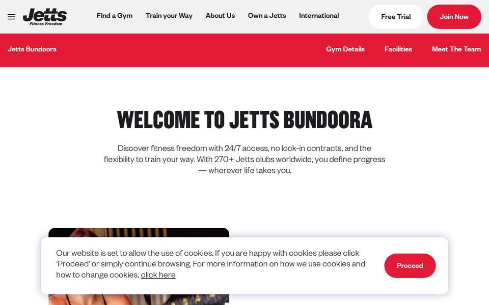 Jetts Bundoora website