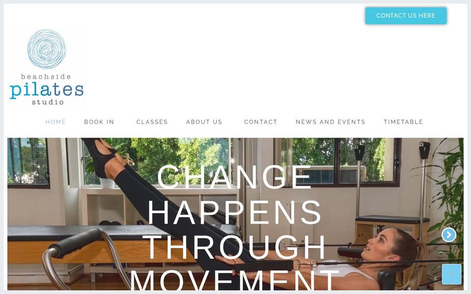 Beachside Pilates Studio website