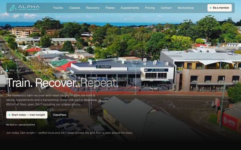 Alpha Gym and Fitness Centre website