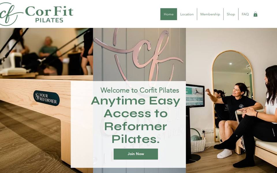CorFit Pilates website