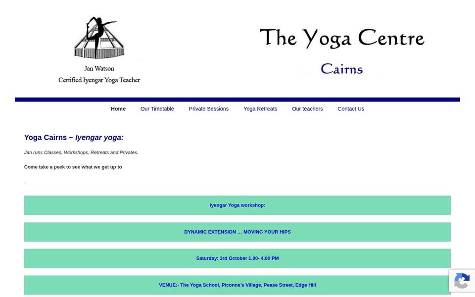 The Yoga Centre Cairns website