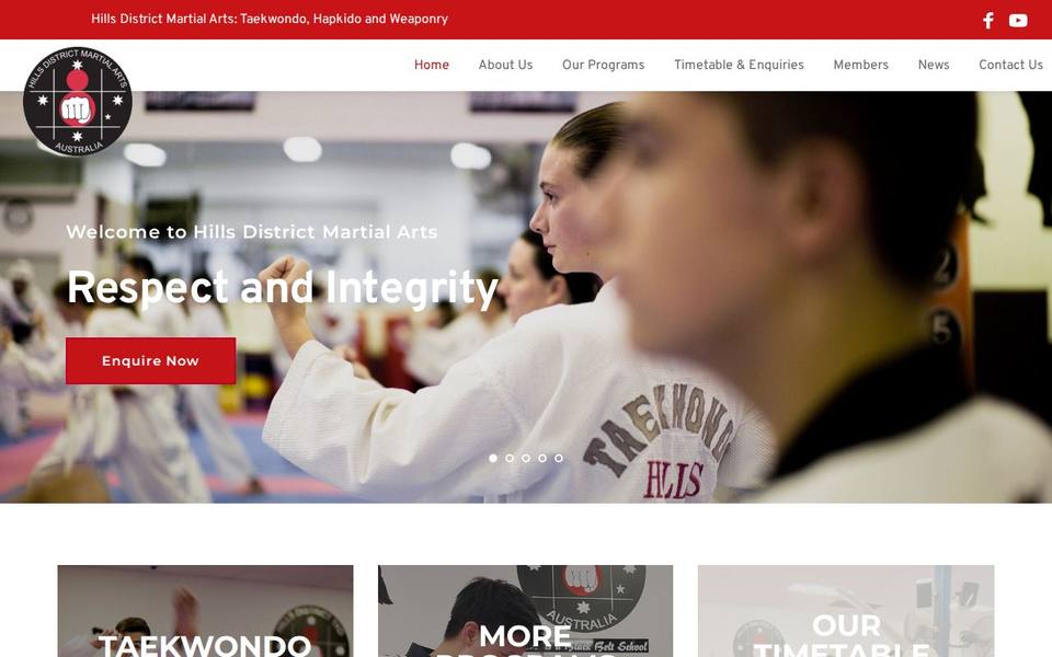 Hills District Martial Arts website
