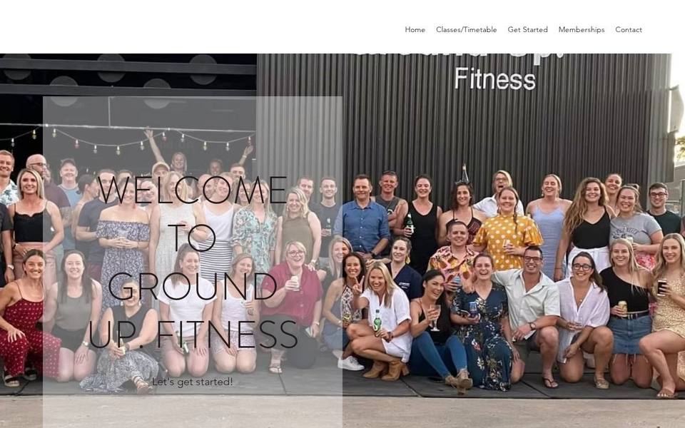 Ground Up Fitness website