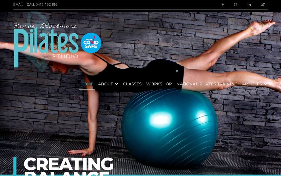 Renae Blackmore Pilates Studio website