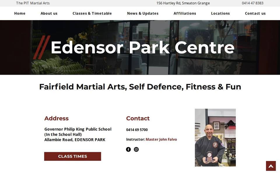 The PIT Martial Arts - Edensor Park website