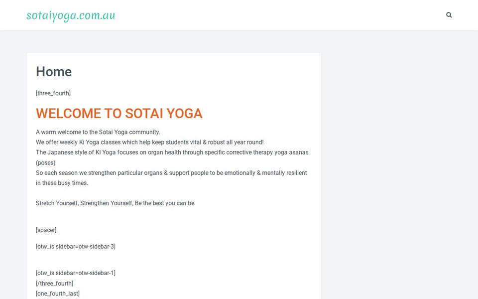 Sotai Yoga website