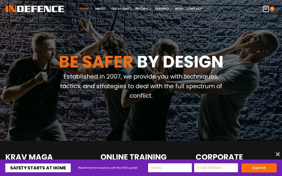 InDefence Personal Safety Specialists website