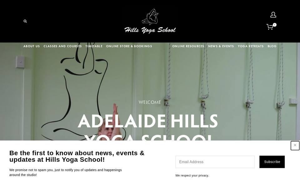 Hills Yoga website